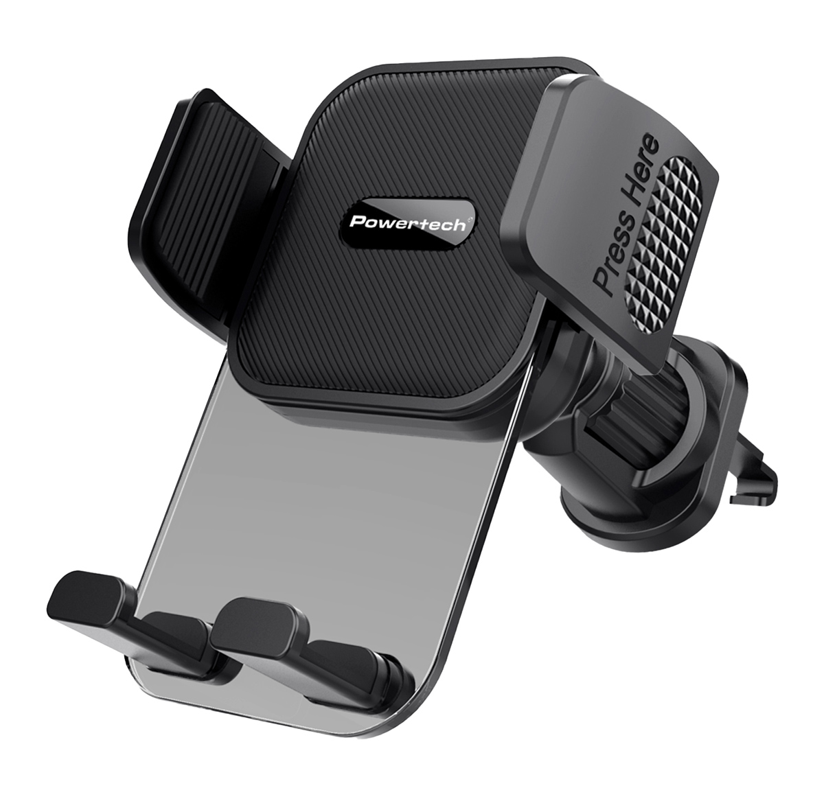 PT-1239 POWERTECH βάση smartphone αυτοκινήτου PT-1239 για αεραγωγούς, μαύρη - 5210131088937 - Image 1