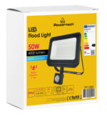 POWERTECH LED προβολέας PT-1263, με αισθητήρα κίνησης, 50W, 4000K, IP65 - 5210131090664 - Image 2