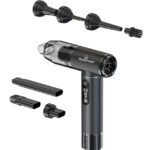 POWERTECH 2 σε 1 σκουπάκι χειρός & air duster PT-1317, 75W, 5000mAh, μαύρο - 5210131105160
