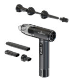 POWERTECH 2 σε 1 σκουπάκι χειρός & air duster PT-1317, 75W, 5000mAh, μαύρο - 5210131105160