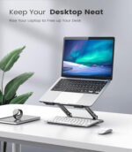 POWERTECH επιτραπέζια βάση για laptop/tablet PT-1354 έως 18.3", foldable, μαύρη - 5210131114001 - Image 2
