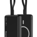 POWERTECH power bank PT-1376 με καλώδιο, 10000mah, magnetic wireless, 20W, μαύρο - 5210131116708