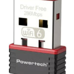 POWERTECH ασύρματος USB αντάπτορας δικτύου PT-1383, 300Mbps WiFi 6 - 5210131120552
