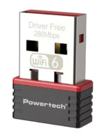 POWERTECH ασύρματος USB αντάπτορας δικτύου PT-1383, 300Mbps WiFi 6 - 5210131120552