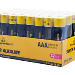POWERTECH αλκαλικές μπαταρίες Super Alkaline PT-1402, AAA, 1.5V, 32τμχ - 5210131124185