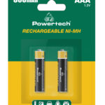 POWERTECH επαναφορτιζόμενες μπαταρίες NI-MH PT-1403, AAA, 800mah, 1.2V, 2τμχ - 5210131124192
