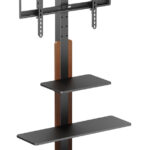 POWERTECH βάση τηλεόρασης δαπέδου PT-1422, 32-75", έως 40kg, με ράφια - 5210131128268