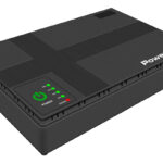 POWERTECH mini DC UPS PT-1435, 36W, 10400mAh, 3x DC, USB/LAN/POE, μαύρο - 5210131129951