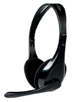 POWERTECH Headphones με μικρόφωνο PT-734 105dB, 40mm, 3.5mm, 1.8m, μαύρο - 5210131002841