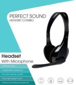POWERTECH Headphones με μικρόφωνο PT-734 105dB, 40mm, 3.5mm, 1.8m, μαύρο - 5210131002841 - Image 2