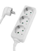 POWERTECH πολύπριζο PT-868, 3x schuko, 16A, 1.5m, λευκό - 5210131030783