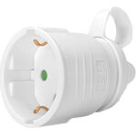 POWERTECH φις ρεύματος PT-887, 1x schuko, 16A, λευκό - 5210131030974