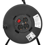 POWERTECH μπαλαντέζα με βάση PT-917, 3x schuko, 16A, 50m, μαύρη - 5210131031322
