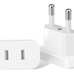 POWERTECH αντάπτορας πρίζας US σε EU PT-927, με ασφάλεια, 4.8mm, λευκός - 5210131034057