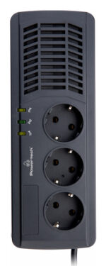 POWERTECH σταθεροποιητής ρεύματος PT-AVR1000I, 1000VA/500W, 3x schuko - 5210131037751 - Image 2