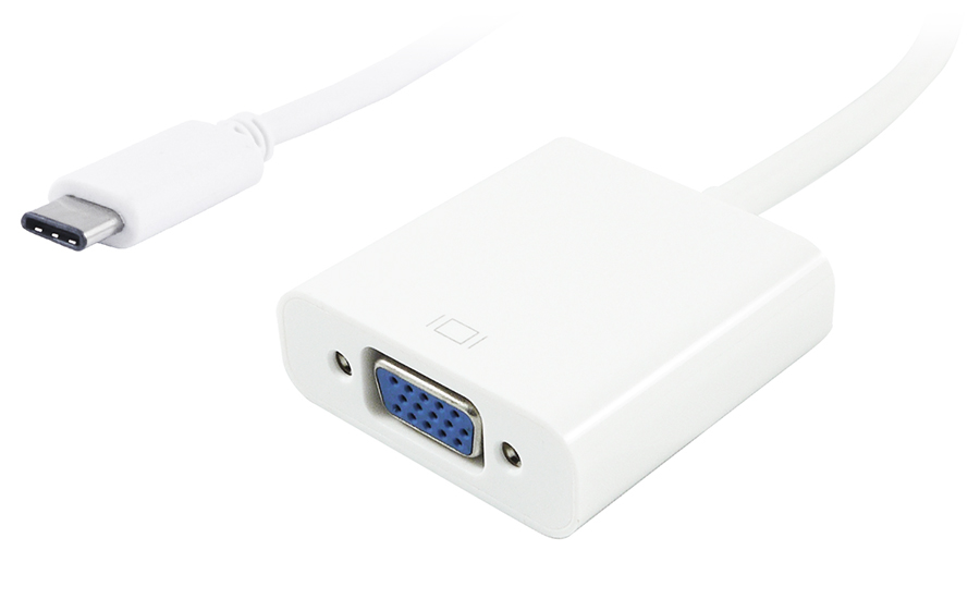 PTH-034 POWERTECH αντάπτορας USB Type-C σε VGA PTH-034, Full HD, λευκό - 5210131023532 - Image 1