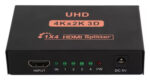POWERTECH HDMI splitter PTH-048, 4 σε 1, 4K/60Hz, μαύρο - 5210131035757 - Image 2