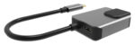 POWERTECH docking station PTH-053, 3 θυρών, USB-C, 65W PD, 4K, γκρι - 5210131044117 - Image 2