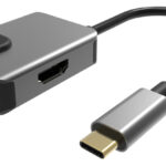 POWERTECH docking station PTH-053, 3 θυρών, USB-C, 65W PD, 4K, γκρι - 5210131044117