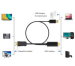 POWERTECH καλώδιο HDMI σε DisplayPort PTH-104, USB, 4K, 1.8m, μαύρο - 5210131076262 - Image 2