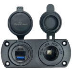 POWERTECH πρίζα 12V για σκάφη & οχήματα PTL-002, USB/USB-C, οθόνη, IP65 - 5210131089729