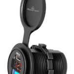 POWERTECH πρίζα USB για σκάφη & οχήματα PTL-005, USB/USB-C 36W, με οθόνη - 5210131089750