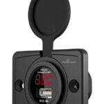 POWERTECH πρίζα USB για σκάφη & οχήματα PTL-006 με οθόνη, 12W, IP65 - 5210131089767
