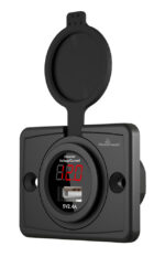 POWERTECH πρίζα USB για σκάφη & οχήματα PTL-006 με οθόνη, 12W, IP65 - 5210131089767