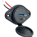 POWERTECH πρίζα USB για σκάφη & οχήματα PTL-007, USB & USB-C, 36W, IP65 - 5210131089774