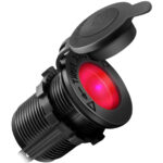 POWERTECH πρίζα αναπτήρα για σκάφη & οχήματα PTL-011, κόκκινο LED, 12V - 5210131089811
