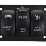 POWERTECH πάνελ σκαφών PTL-018 με 3x διακόπτες φώτων, IP65 - 5210131089880