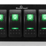 POWERTECH πάνελ σκαφών & οχημάτων PTL-019 με 4x διακόπτες, IP65 - 5210131089897