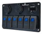 POWERTECH πάνελ σκαφών & οχημάτων PTL-020, πρίζα 12V/2x USB/6x διακόπτες - 5210131089903 - Image 2