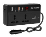 POWERTECH inverter αυτοκινήτου PTL-023, 200W, 12V DC σε 220V AC, με USB-C/3x USB - 5210131122525