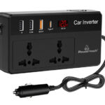 POWERTECH inverter αυτοκινήτου PTL-023, 200W, 12V DC σε 220V AC, με USB-C/3x USB - 5210131122525