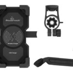 POWERTECH ασύρματος φορτιστής & βάση smartphone μοτοσυκλέτας PTL-024, 7.5W, μαύρη - 5210131122532