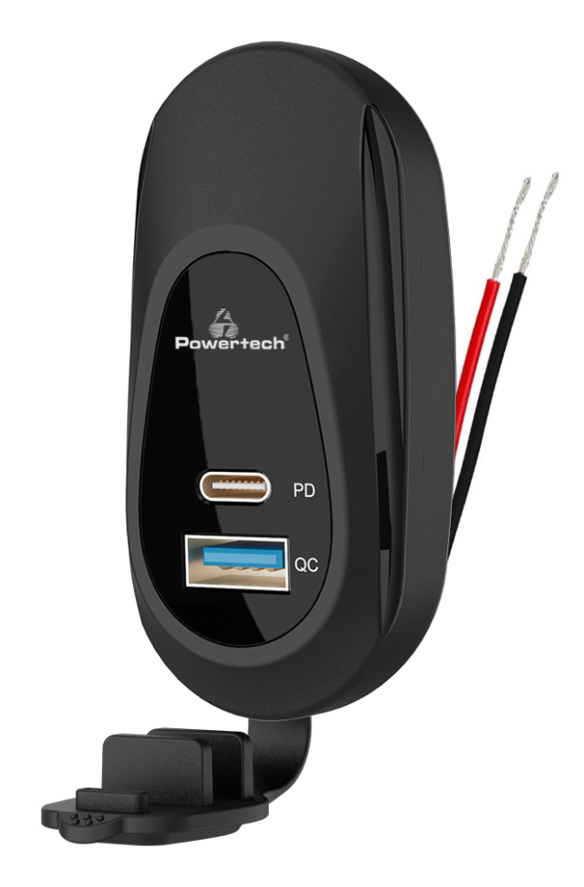 PTL-026 POWERTECH πρίζα USB για σκάφη & οχήματα PTL-026, USB & USB-C - 5210131122556 - Image 1