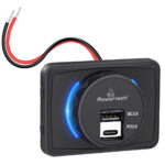 POWERTECH πρίζα USB για σκάφη & οχήματα PTL-027, USB & USB-C - 5210131122563