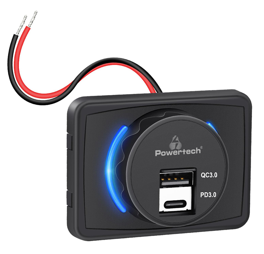 PTL-027 POWERTECH πρίζα USB για σκάφη & οχήματα PTL-027, USB & USB-C - 5210131122563 - Image 1