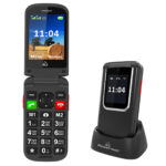 POWERTECH κινητό τηλέφωνο Sentry 4G Flip, 2.8/1.77", dual SIM, πλήκτρο SOS, μαύρο - 5210131091562