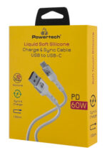 POWERTECH καλώδιο USB-C σε USB PTR-0162, σιλικόνης, 60W, 480Mbps, 1m, λευκό - 5210131124352 - Image 2