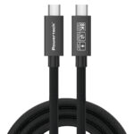POWERTECH καλώδιο USB-C PTR-0165, USB4, 240W, 40Gbps, 8K/60Hz, 1m, μαύρο - 5210131133002