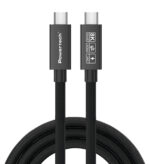 POWERTECH καλώδιο USB-C PTR-0165, USB4, 240W, 40Gbps, 8K/60Hz, 1m, μαύρο - 5210131133002