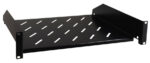 PULSAR σταθερό ράφι 19" RAPD600, για rack βάθους 600mm, 2U, μαύρο - 5901643190927