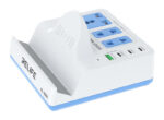 RELIFE σταθμός φόρτισης RL-309H, USB/3x USB-C/3x DC/wireless, 72W, λευκός - 6941590211985