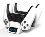ROAR βάση φόρτισης gamepad RR-0019 για 2x PS5 DualSense, λευκή - 5210131057711 - Image 2