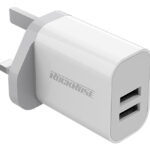 ROCKROSE φορτιστής τοίχου για πρίζα UK Casa A2, 2x USB, 2.4A 12W, λευκός - 6973135542230
