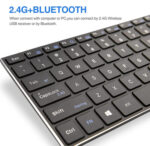 RIITEK ασύρματο πληκτρολόγιο RT721 με touchpad, Bluetooth & 2.4GHz - 771276944312 - Image 2