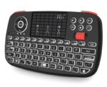 RIITEK ασύρματο mini πληκτρολόγιο i4, backlit, Bluetooth & 2.4GHz, μαύρο - 694681304738