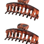 ROXXANI κλιπ μαλλιών RXN-0014, καφέ, 11cm, 2τμχ - 5210131062425
